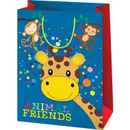 Poklon vrećica s uzorkom životinjskih prijatelja 44,5x33x15cm