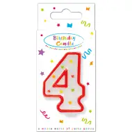 Rođendanska točkasta svijeća broj 4