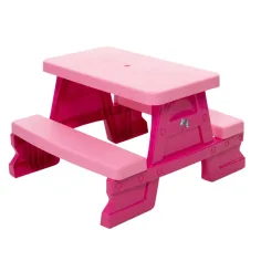 Ružičasti piknik stol 70x79x47cm slika 2