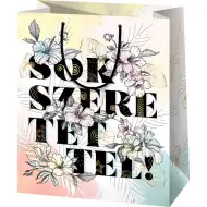 S puno ljubavi! Uzorak velike ekskluzivne poklon torbe 27x14x33cm