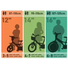 Sam, vatrogasac 12” dječji bicikl s držačem za bočicu i pomoćnim kotačima, plavo-žute boje – Dino Bikes bicikl slika 2