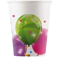 Šareni baloni papirnate čaše set od 8 komada 200 ml