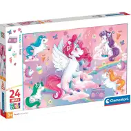 Šareni jednorogi 24 kom maxi supercolor puzzle - Clementoni