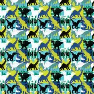 Šareni poklon papir s motivom dinosaura 100x70 cm