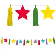 Šareni vijenac od zvijezda s resicama