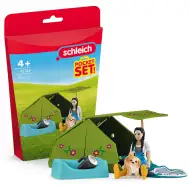 Schleich: Kamping avantura s Kim i njenim psićem set za igru (42745)