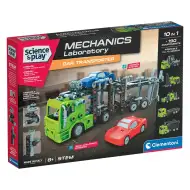 Science &amp; Play: Mehanička radionica - Dvospratni transporter za automobile set za izgradnju - Clementoni