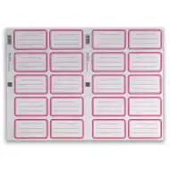 Set od 20 crvenih naljepnica za bilježnice