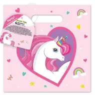 Set od 4 recikliranih poklon vrećica s uzorkom jednoroga