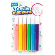 Set od 6 komada šarenih tekstilnih flomastera