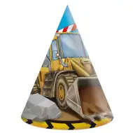 Set od 6 party šešira s uzorkom radnih strojeva