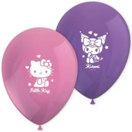 Set od 8 lateksnih balona s motivom Hello Kitty i Kuromi