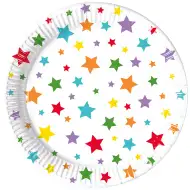 Set papirnatih tanjura s 8 zvjezdica, 20 cm