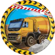 Set papirnatih tanjura s radnim strojevima, 8 komada, 20 cm