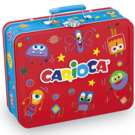 Set šarenih flomastera u metalnoj kutiji, 80 kom. - Carioca