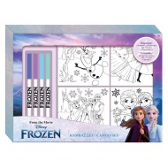Set za bojanje Frozen platna s 4 flomastera