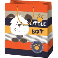 Simpatična srednja poklon torba s motivom psa, 18x23x10cm