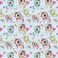 Slatki poklon papir s uzorkom jednoroga 100x70 cm