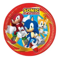 Sonic jež Sonic, set od 8 papirnatih tanjura, 23 cm