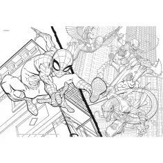 Spider-Man 2 u 1, slagalica od 108 dijelova i bojanka 50x35 cm - Lisciani slika 2