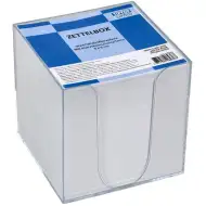 Spirit: Blok za bilješke u prozirnom spremniku, 900 listova, 9x9x9 cm
