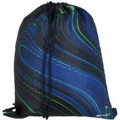 Spirit: Blue Stripes plavo-zelene pruge na crnoj podlozi školska torba, ruksak set od 4 komada 41x20x32cm slika 4