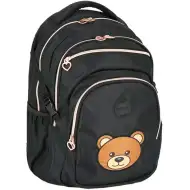 Spirit: Masha medvés crni zaobljeni školski ruksak, 46x31x21cm