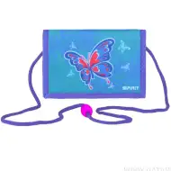 Spirit: Novčanik s leptirom plavo-ljubičaste boje na čičak, 12,5x8,5 cm