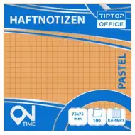 Spirit: Pastelno narančasta kockasta samoljepljiva bilježnica od 100 listova 75x75mm