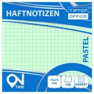 Spirit: Pastelno zelena kockasta samoljepljiva bilježnica 100 listova 75x75mm