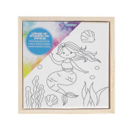 Spirit: Razvučeno platno za slikanje s uzorkom sirene 15x15 cm