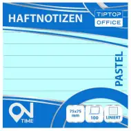 Spirit: Samoljepljivi blok s linijama pastelno plave boje, 100 listova, 75x75mm