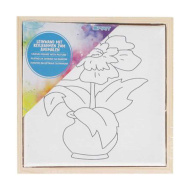 Spirit: rastegnuto platno za slikanje s cvjetnim uzorkom, 15 x 15 cm