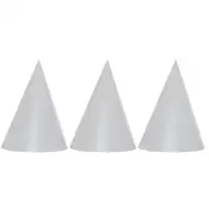 Srebrne party kape, set od 6 komada.