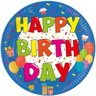 Sretan rođendan tanjuri za zabavu s natpisom "Happy Birthday" set od 8 komada