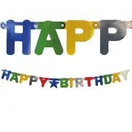 Sretan rođendan vijenac – u metalnim bojama