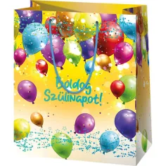 Sretan rođendan! žuta ekskluzivna velika poklon torba 26x13x33cm slika 1