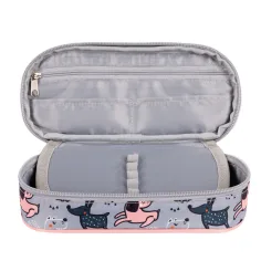 St.Right My Little Friends Grey York ovalni pernica 23cm slika 2