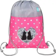 St.Right Roza srčani uzorak s šljokicama, sportska torba 34x43cm