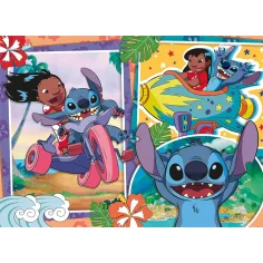 Stitch 2 u 1, Eco slagalica od 60 dijelova i bojanka 70x50 cm - Lisciani slika 2