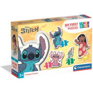 Stitch 4 u 1 Supercolor oblikovni puzzle - Clementoni