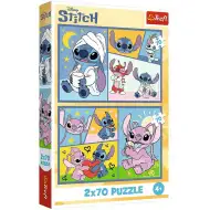 Stitch i prijatelji 2x70 komada puzzle - Trefl