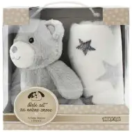 SweetDreams: Deka i plišani medvjedić u sivoj boji