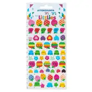 The Littlies: Slatki točkasti uzorci 3D pufasti set naljepnica 10x22cm veličine