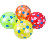 Točkasta gumena lopta u više boja, 23 cm, 1 komad