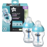 Tommee Tippee: Advanced ANTI-COLIC tirkizna dječja bočica, set od 2 komada, 260 ml (0 mj.+)