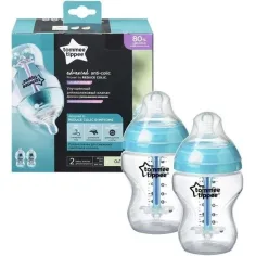 Tommee Tippee: Advanced ANTI-COLIC tirkizna dječja bočica, set od 2 komada, 260 ml (0 mj.+)