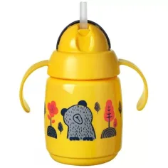 Tommee Tippee: Superstar Žuta čaša za učenje sa slamčicom 300 ml slika 2