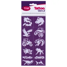 TyToo: Power Pack set šablona za tetovaže sa šljokicama za dječake