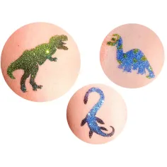 TyToo: Šablon set za šljokičaste tetovaže s dinosaurima, 21 komada slika 3